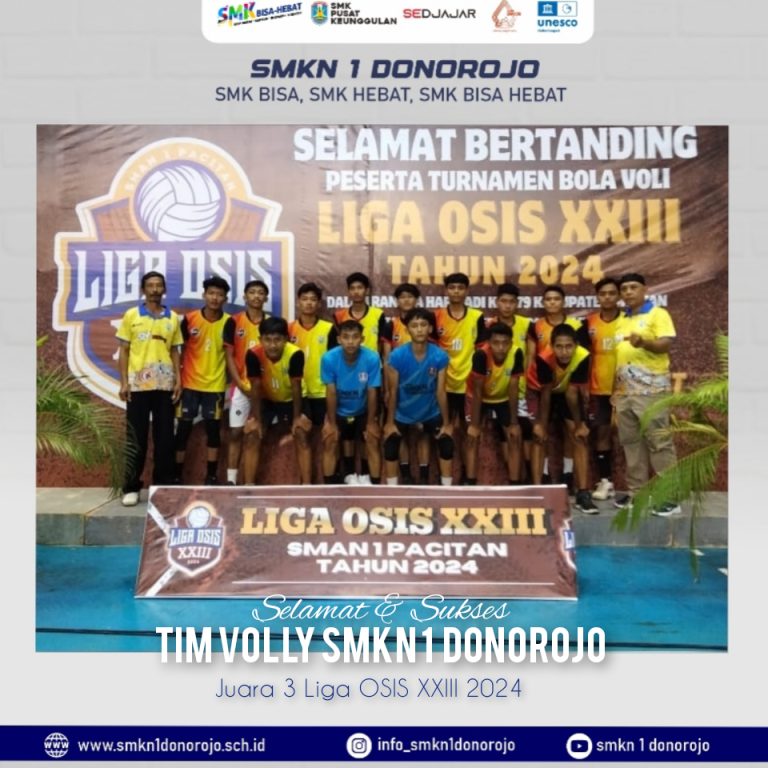 SMK NEGERI 1 DONOROJO MENGIKUTI TURNAMEN BOLA VOLI LIGOS 2024