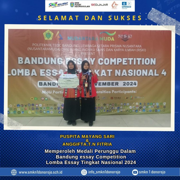 Bangga ! Tim SMKN 1 Donorojo Sukses Raih Medali pada Ajang LETIN 2024